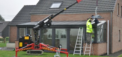 Placement de vitrage sur toiture de veranda avec le GLASBOY